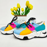 Zapatillas deportivas casuales con plataforma y bloques de color